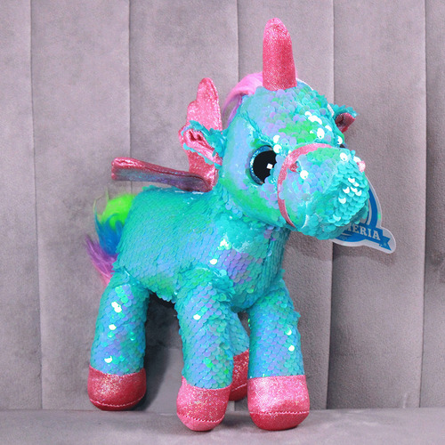 Peluche Sorpresa Unicornio Lentejuela Premium Pelucheria Color
