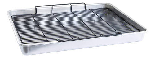 Bandeja Horno Xl Con Estante En Plata Nordic Ware