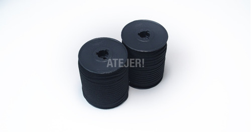 Imagen 1 de 10 de Elástico 5mm X 100 Metros Para Barbijos Y Tapaboca Negro