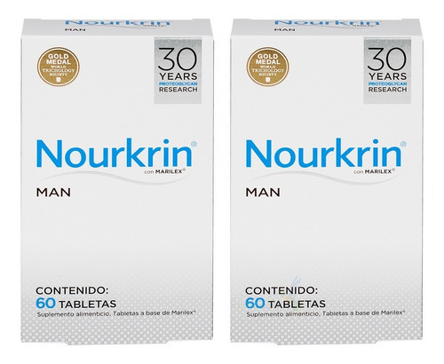 Pack 2 Nourkrin Man Tratamiento Anticaída Hombre 60tabs
