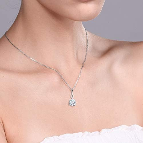 Collar Con Colgante De Moissanita Forever Classic De Oro Bla