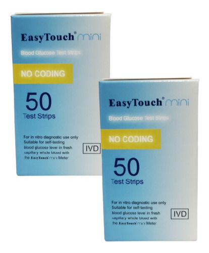 100 Cinta Para Glicemia Glucosa Easy Mini Touch -deltamed