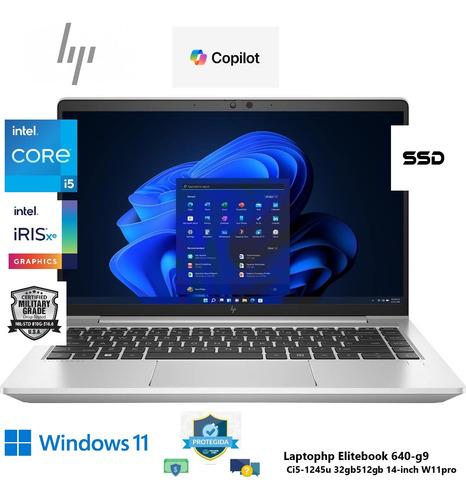 Laptophp Elitebook 640-g9 Ci5-1245u 32gb512gb 14-inch W11pro Aluminio (Usado)