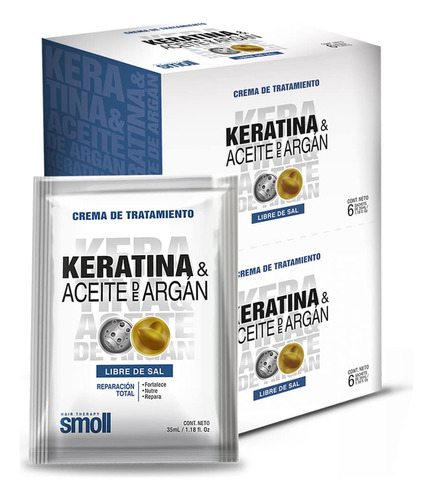 Smoll Tratamiento Keratina Y Argan Caja 6 Und. X 35ml