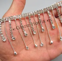 Comprar Galon Cadena De Strass Con Flecos Strass Para Costura X 50cm