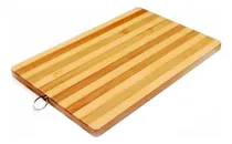 Comprar Tabla Madera Bambu Rayada Rectangular 26x36 Picada Bandeja
