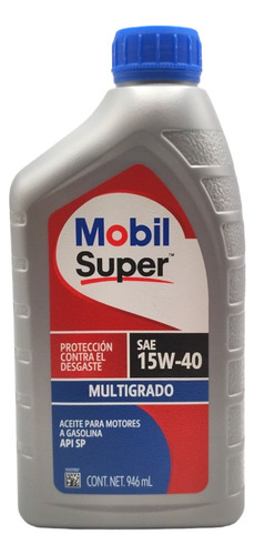 Aceite Motor Mobil Multigrado 15w-40 4 Pzas. 946ml.