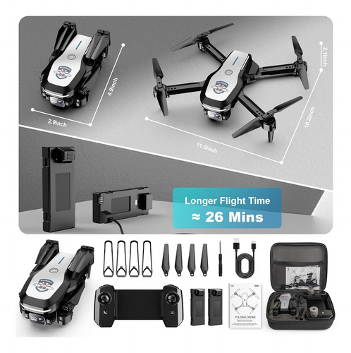Drone Con Cámara 1080p Fpv Dron Plegable Para Principiantes,