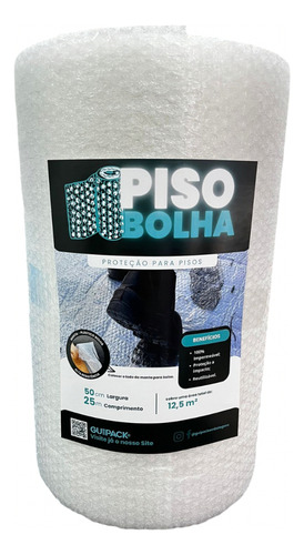 Bobina 50cm X 25m - Manta + Bolha Protecao Piso E Laminado