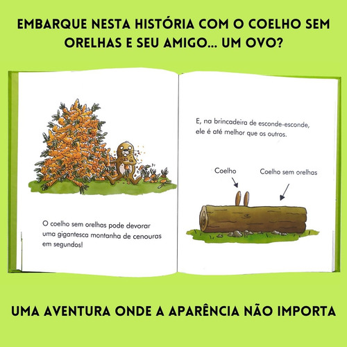 Livro O Coelho Sem Orelhas Capa Dura Editora Panda Books