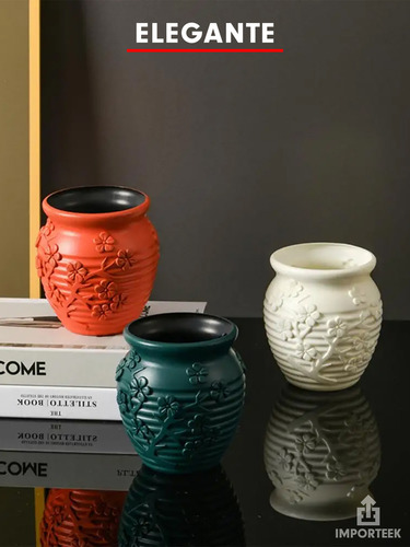 De 2pz Florero Jarron Flores Plantas Decorativo Mesa Hogar