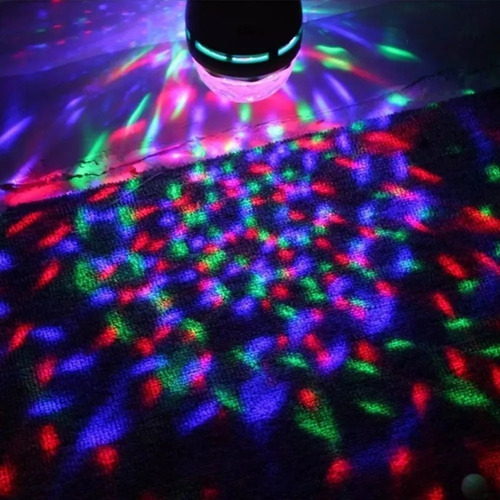 Imagen 4 de 5 de Lampara Led Giratoria 3w Rgb Foco 3 Colores Bolichera