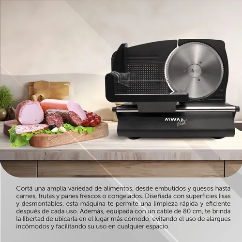 Cortadora De Alimentos Aiwa Cook 150w Cuchilla 190mm