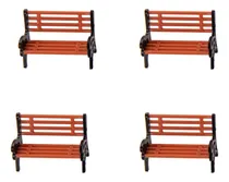 Comprar 4 Banca Silla Parque Jardin Modelismo Diorama Maqueta 1:30