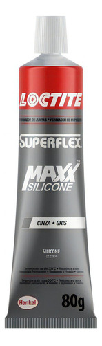 Silicone Vedante Oximico Loctite Superflex Maxx Cinza 80g