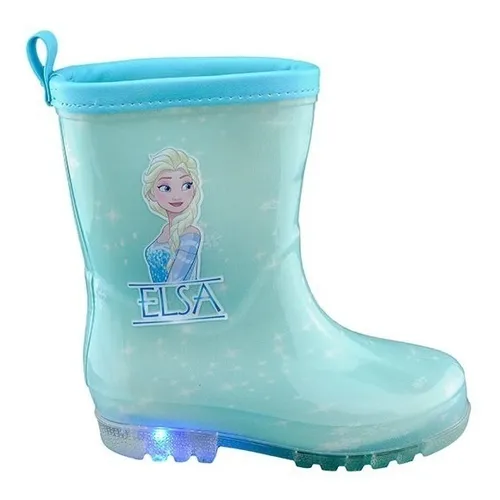 Botas De Agua Forradas Con Chiporro Y Luces Frozen Original