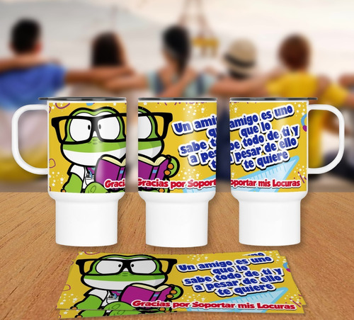 Diseños Plantillas Para Jarros Tazas Día Del Amigo P9