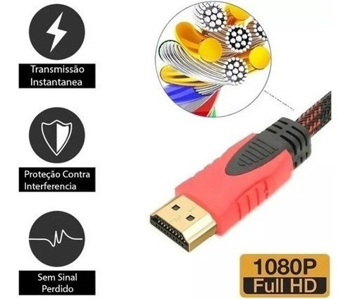 Cabo Hdmi 30m 2.0 19 Pinos Ethernet 3d 10 Metros 4k Full Hd