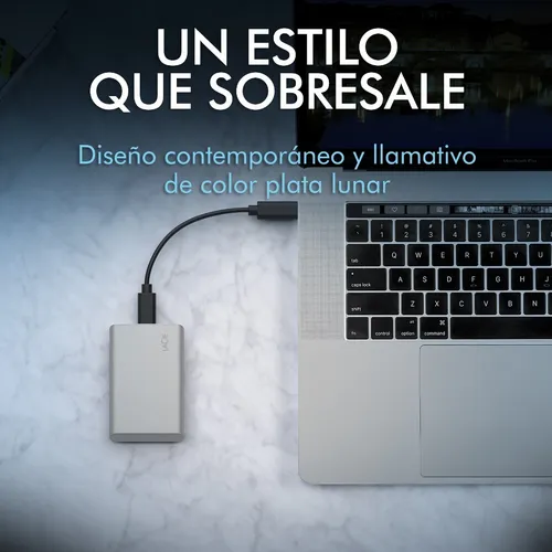 externo LaCie Portable SSD STKS2000400 STKS2000400 2TB plata lunar