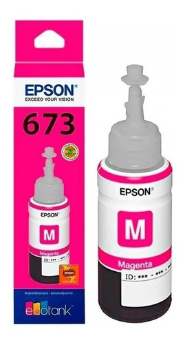 Tinta Original Epson T673 Magenta 673 L805 L810 L850 L1800