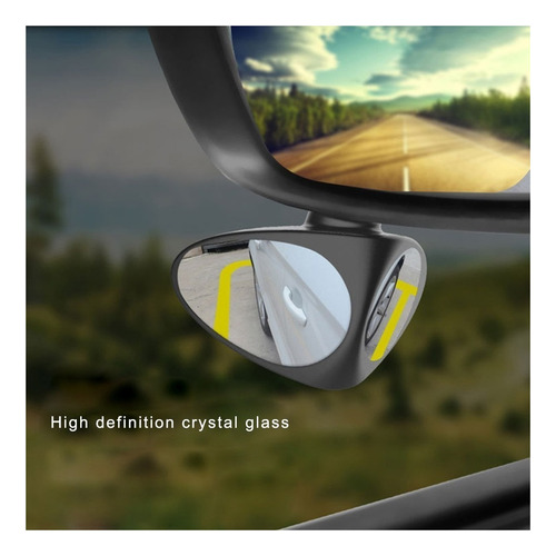 Lazhu Lente Auxiliar De Ponto Cego Duplo Para Carro 2pcs