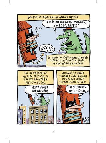 Batpig 1 Cuando los Cerdos Vuelen de Rob Harrell Editorial Planeta Cómic Tapa Dura en Español