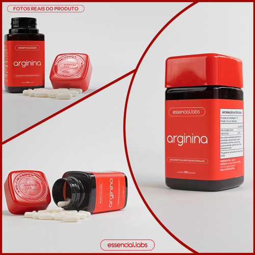 KIT ARGININA 2000mg por dose - 120 cápsulas + CAFEÍNA 200mg por cápsula - 60 cápsulas