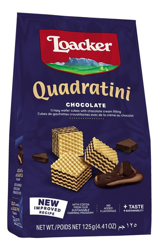 Galletas Loacker Quadratini Chocolate 125g