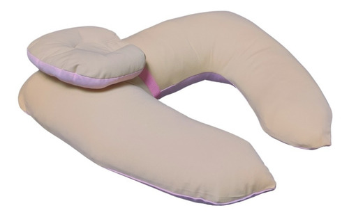 Almohada De Lactancia Beige / Rosado