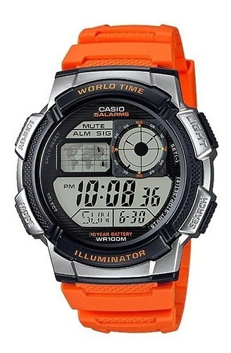 Correa de reloj Casio AE-1000W-4bvdf, color: naranja