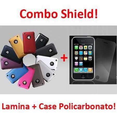 Combo Case De Policarbonato Para iPhone 3g 3gs + Lamina! Top