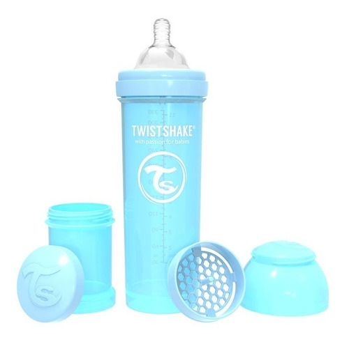 Twistshake Mamadera Anti-cólico 330ml - Azul Pastel