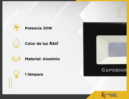 Imagen 4 de 10 de Reflector Color Azul 30w Patio/jardín Decoración Plantas