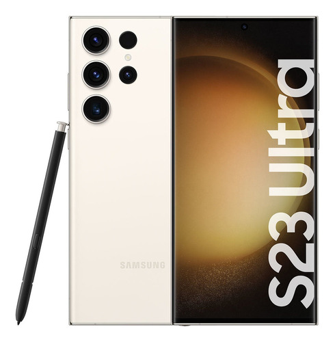 Samsung Galaxy S23 Ultra Sm-s918 256gb Cream Refabricado (Reacondicionado)