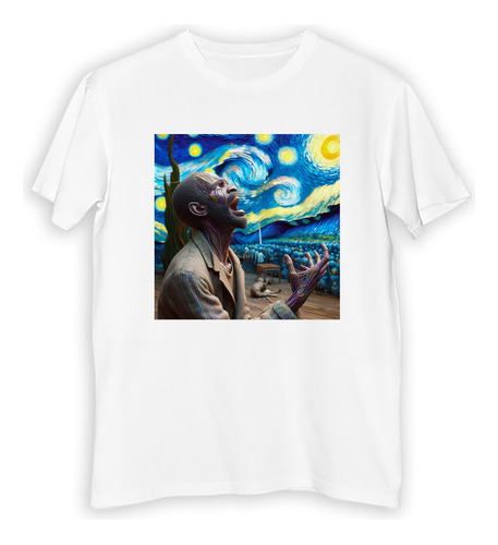 Remera Hombre El Grito Van Gogh Noche Estrellada Psy 2 M3