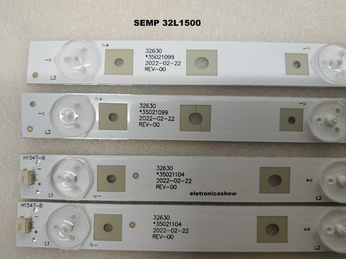 Dt Kit 4 Barras Reta Led Semp Dl3253 32l1500 Dl3253w