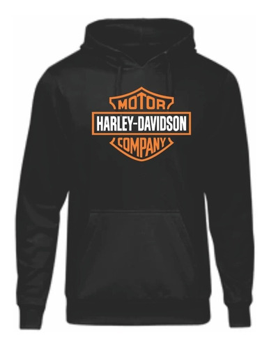 Buzo Motoquero Harley Davidson 2 Algodon Friza Est Frente
