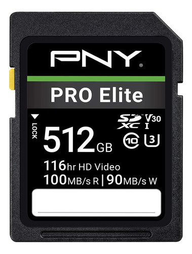 Tarjeta De Memoria Flash Pny Pro Elite Clase 10 Sdxc 512gb