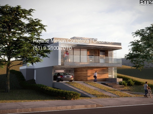 Imagem 2 de 11 de Vendo Casa Em Construção No Alphaville Pernambuco 2 (previsão De Entrega Para Setembro 2022), 04 Suítes, 02 Vagas, 297,29m² Área Construída - Rm0998 - 70631981