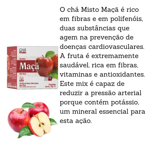 Chá Misto De Maçã E Chá Tostado 10 Sachês