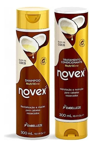 Kit Shampoo E Condicionador Oleo De Coco Novex 300ml