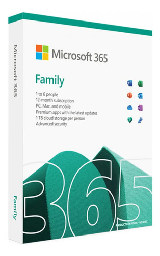 Microsoft Office 365 Family 12 Meses Digital