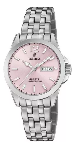 Reloj Festina Dama F20605.1 sumergible malla de acero cronógrafo con cubics