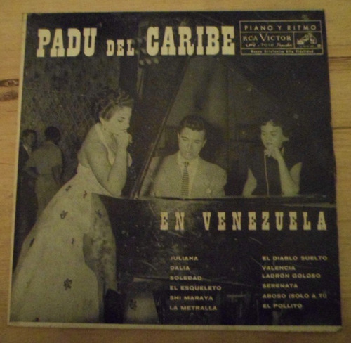 Disco Vinil Long Play Padu Del Caribe En Venezuela 1960