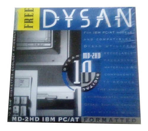 Imagen 1 de 5 de Caja De Diskettes  5 1/4 Dysan  Md-2hd  Sellado