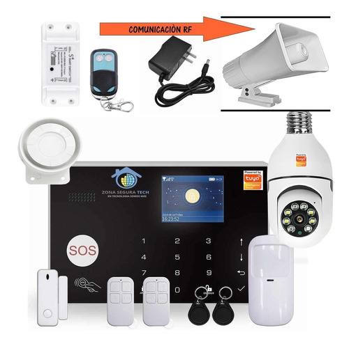 Kit De Seguridad Alarma G30 Tuya Smart Con Cámara Wifi