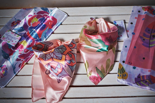 Pañuelos Estampados A Mano X 10