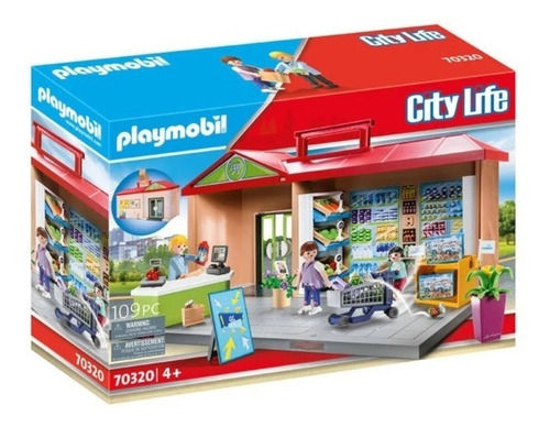 Playmobil 70320 City Life Tienda Comestible Maletin