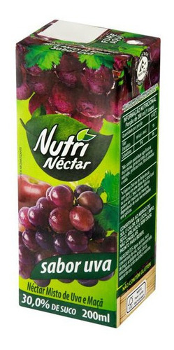 27 Suco Nutrinéctar Nectar De Fruta Uva Caixinha 200ml