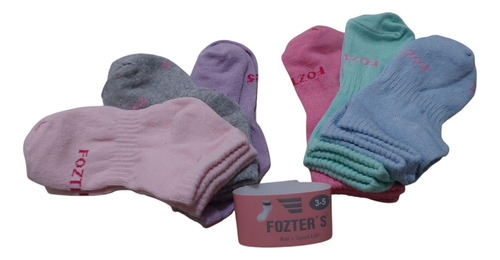 Fozter Teen Corto Surtido Algodon 6 Pares Surtido Liso Unitalla Dama